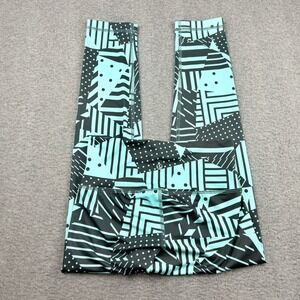 Lululemon Wunder Under High-Rise Size 8 Leggings Teal Black Geometric Print 25"